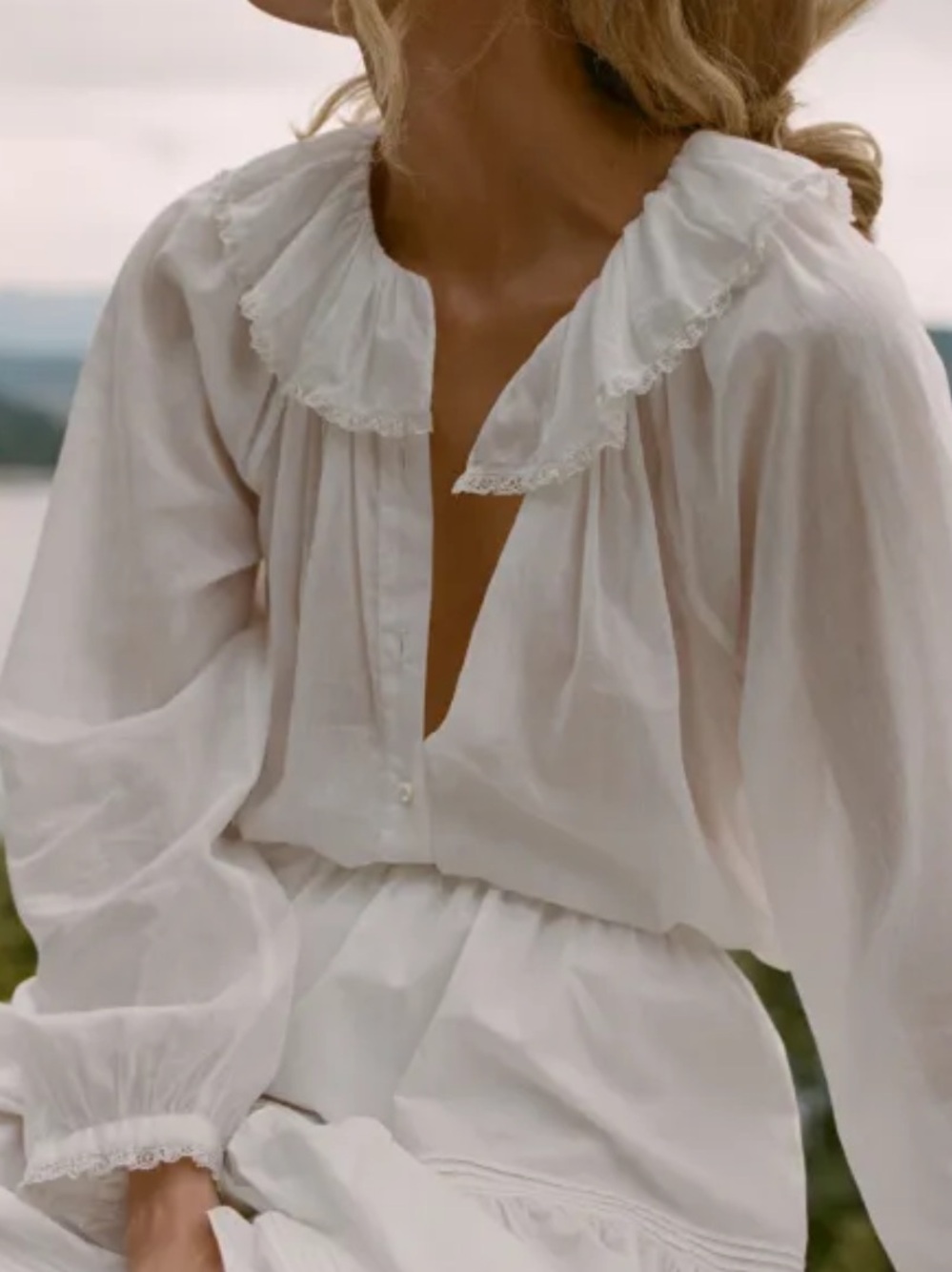 Gorgeous Doen Seychelles Blouse in Salt
